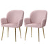 Artiss Dining Chairs Set of 2 Velvet Armchair Pink-Dining Chairs-PEROZ Accessories