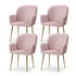 Artiss Dining Chairs Set of 4 Velvet Armchair Pink-Furniture > Dining > Kitchen & Dining Chairs-PEROZ Accessories