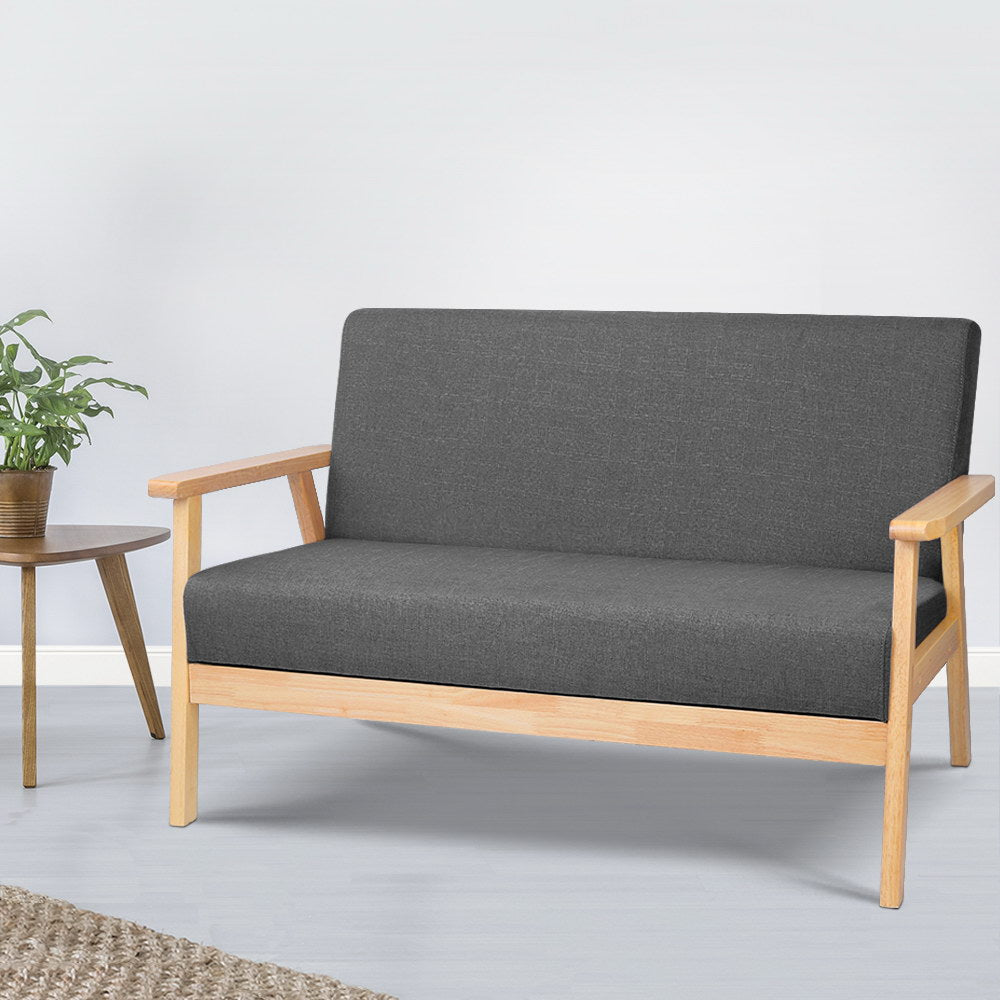 Artiss 2-Seater Sofa Armchair Skane-Furniture &gt; Bar Stools &amp; Chairs-PEROZ Accessories