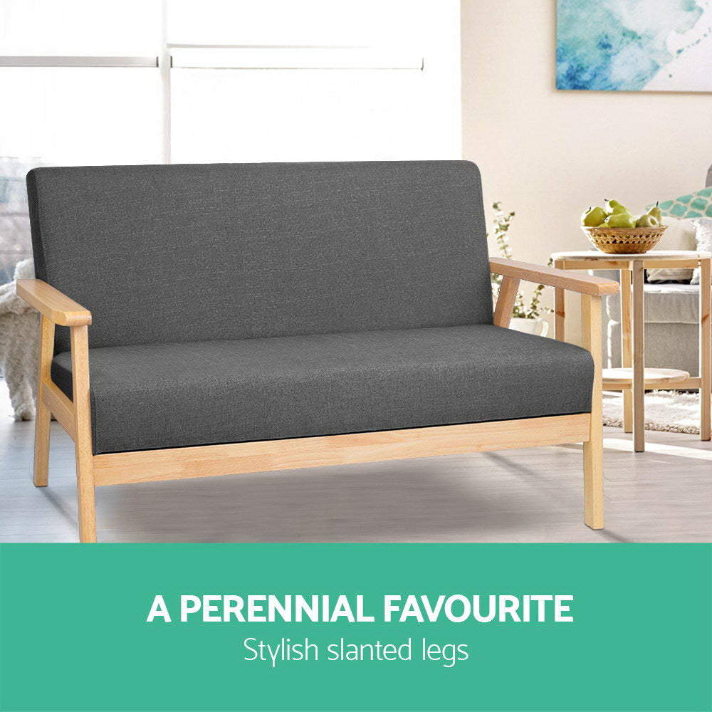 Artiss 2-Seater Sofa Armchair Skane-Furniture &gt; Bar Stools &amp; Chairs-PEROZ Accessories