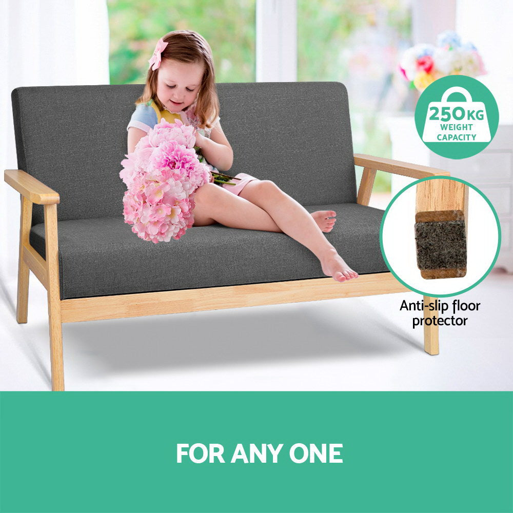 Artiss 2-Seater Sofa Armchair Skane-Furniture &gt; Bar Stools &amp; Chairs-PEROZ Accessories