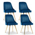 Artiss Dining Chairs Set of 4 Velvet Channel Tufted Blue-Furniture > Dining > Kitchen & Dining Chairs-PEROZ Accessories