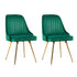 Artiss Dining Chairs Set of 2 Velvet Channel Tufted Green-Dining Chairs-PEROZ Accessories