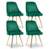 Artiss Dining Chairs Set of 4 Velvet Channel Tufted Green-Furniture > Dining > Kitchen & Dining Chairs-PEROZ Accessories