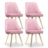 Artiss Dining Chairs Set of 4 Velvet Channel Tufted Pink-Furniture > Dining > Kitchen & Dining Chairs-PEROZ Accessories