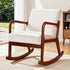 Artiss Rocking Armchair Nursing Chair Corduroy Beige-Furniture > Bar Stools & Chairs > Arm Chairs & Recliners-PEROZ Accessories