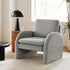 Artiss Armchair Accent Chair Lounge Tub Sofa Couch Curved Arm Seat Boucle Grey-Furniture > Bar Stools & Chairs > Arm Chairs & Recliners-PEROZ Accessories