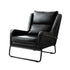 Artiss Armchair Accent Chair PU Leather Wingback Black-Furniture > Bar Stools & Chairs > Arm Chairs & Recliners-PEROZ Accessories