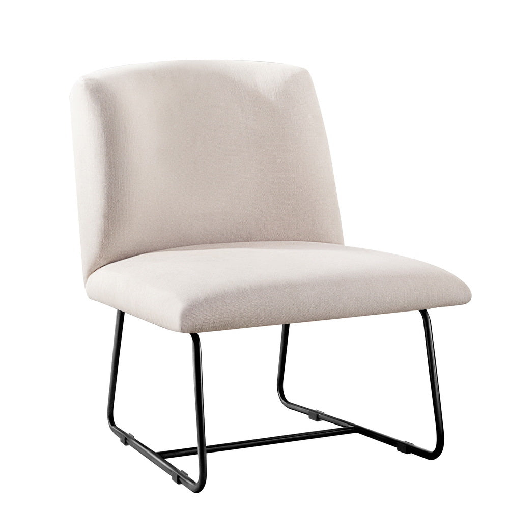 Artiss Accent Chair Armchair Cross Leg Beige-Furniture &gt; Bar Stools &amp; Chairs &gt; Arm Chairs &amp; Recliners-PEROZ Accessories