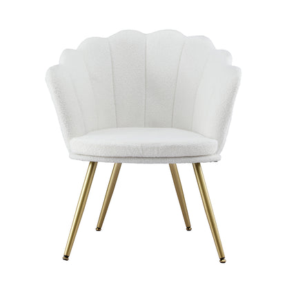 Artiss Armchair Teddy Fleece White Callista-Furniture > Bar Stools &amp; Chairs > Arm Chairs &amp; Recliners-PEROZ Accessories