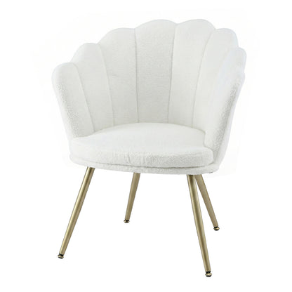 Artiss Armchair Teddy Fleece White Callista-Furniture > Bar Stools &amp; Chairs > Arm Chairs &amp; Recliners-PEROZ Accessories