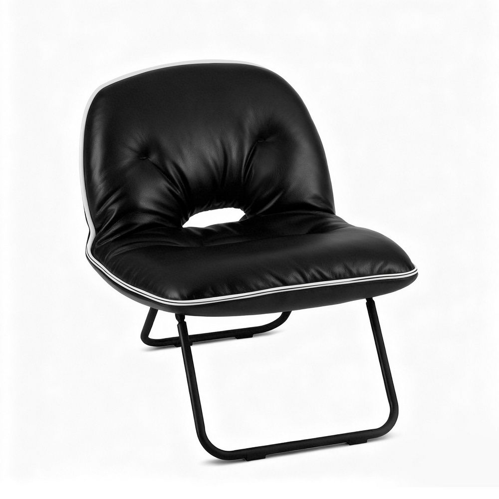 Artiss Foldable Chair 2-In-1 Armchair Lounge Chair Portable Black-Furniture > Bar Stools &amp; Chairs > Arm Chairs &amp; Recliners-PEROZ Accessories