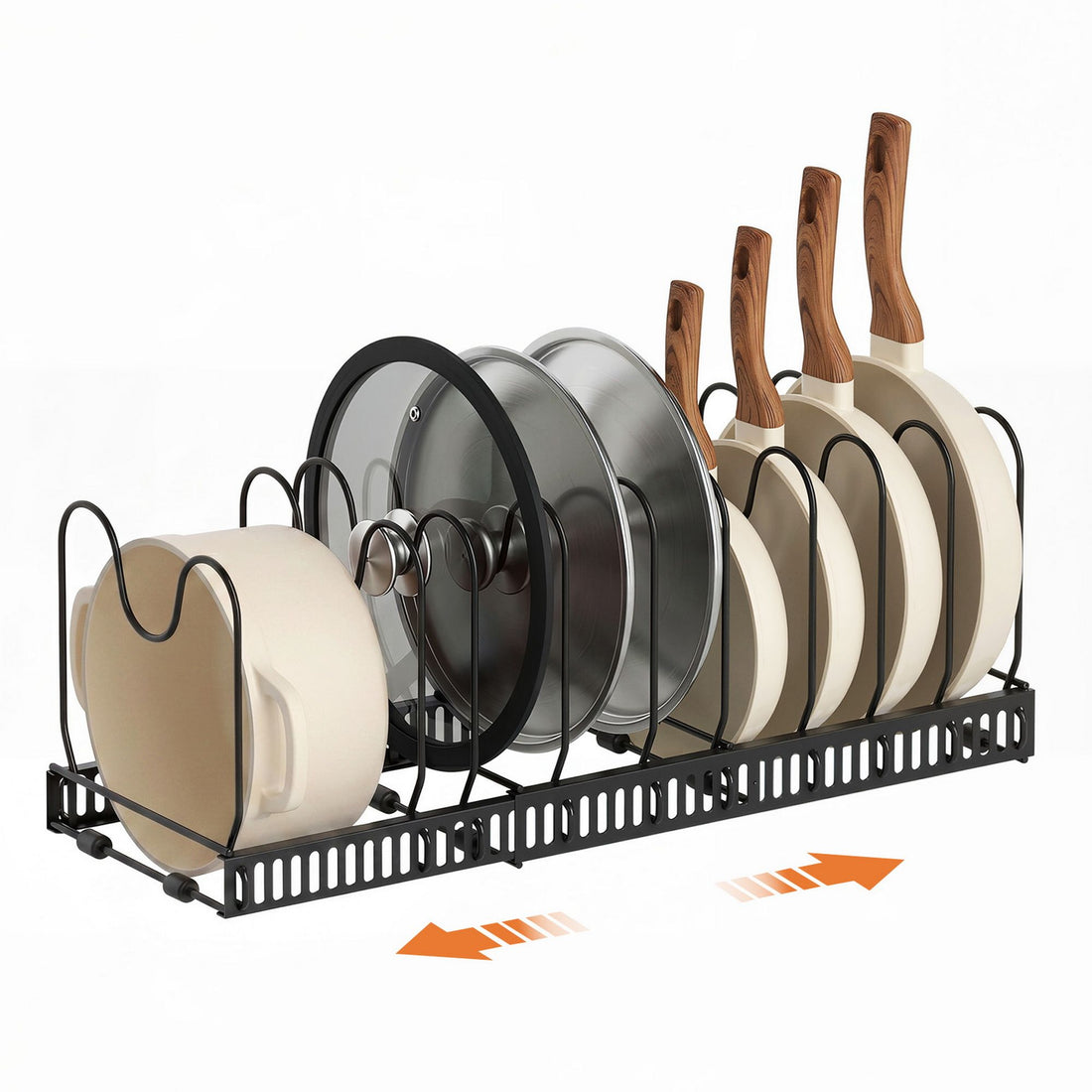 Artiss Expandable Pots and Pans Organizer Rack Cookware Holder Kitchen Cabinet Rack-Furniture > Bathroom > Bathroom Cabinets, Cupboards &amp; Storage-PEROZ Accessories