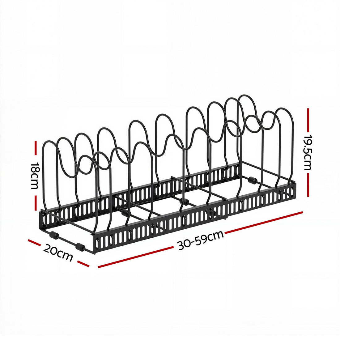 Artiss Expandable Pots and Pans Organizer Rack Cookware Holder Kitchen Cabinet Rack-Furniture > Bathroom > Bathroom Cabinets, Cupboards &amp; Storage-PEROZ Accessories