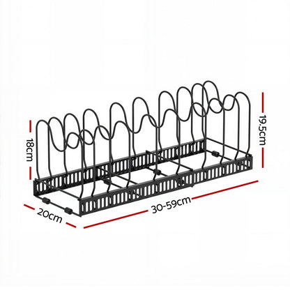 Artiss Expandable Pots and Pans Organizer Rack Cookware Holder Kitchen Cabinet Rack-Furniture > Bathroom > Bathroom Cabinets, Cupboards &amp; Storage-PEROZ Accessories