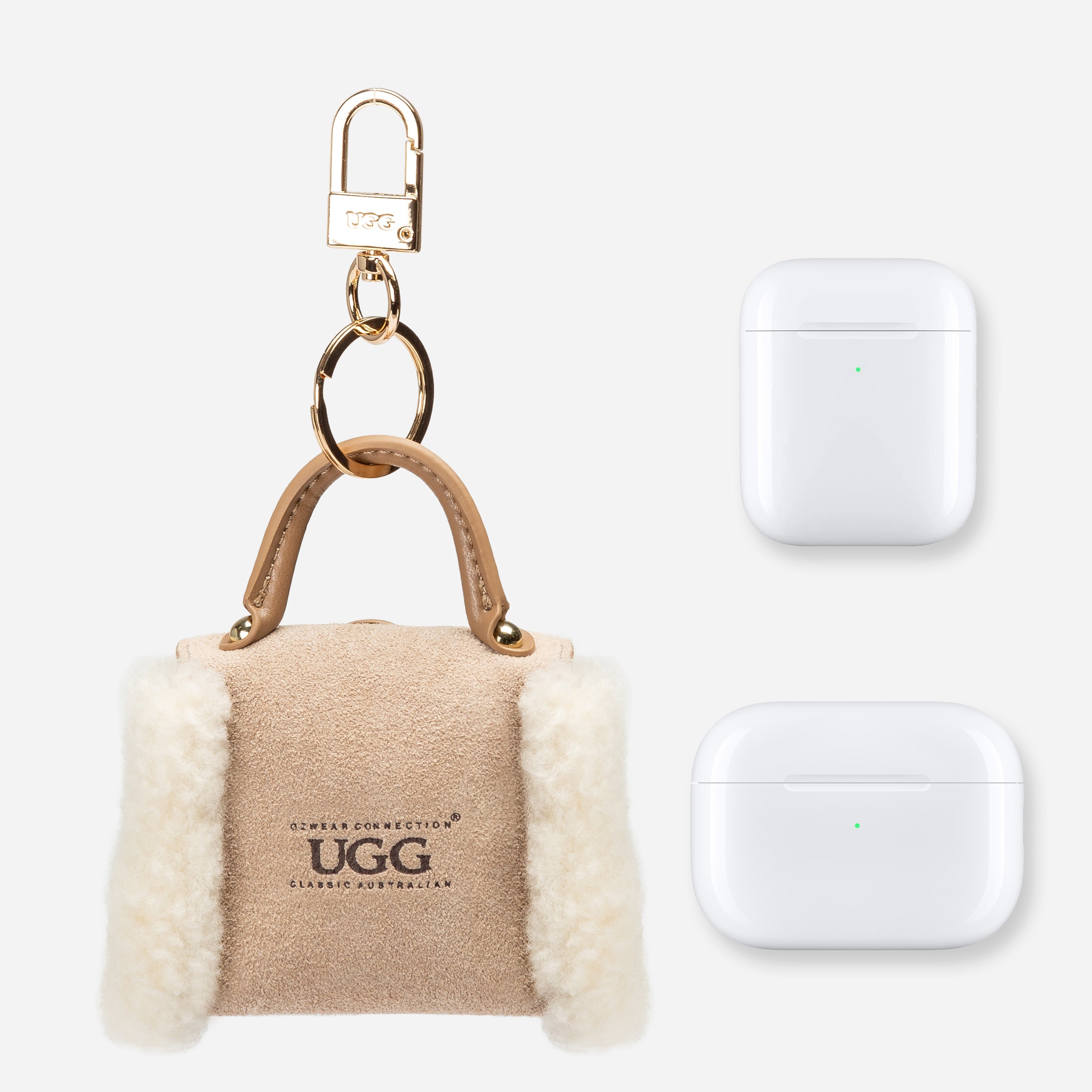 Ugg Airpod Bag Pendant-KEYRING-PEROZ Accessories