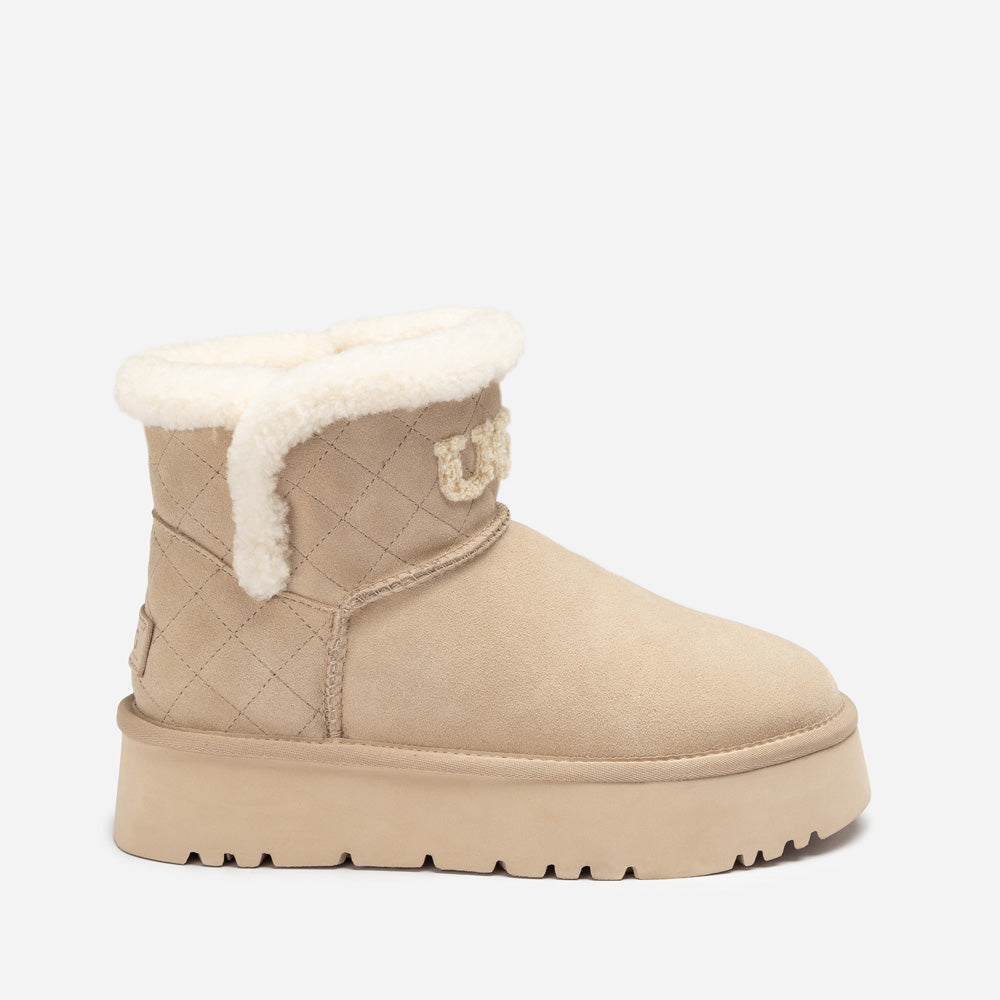 Ugg Bondi Matelasse Platform Shearling Mini Boot-Women UGG-PEROZ Accessories