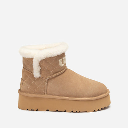 Ugg Bondi Matelasse Platform Shearling Mini Boot-Women UGG-PEROZ Accessories