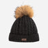 Ugg Cable Knit Pure Cashmere Beanie With Detachable Pom Pom (Raccoon)-PEROZ Accessories