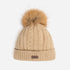 Ugg Cable Knit Pure Cashmere Beanie With Detachable Pom Pom (Raccoon)-PEROZ Accessories