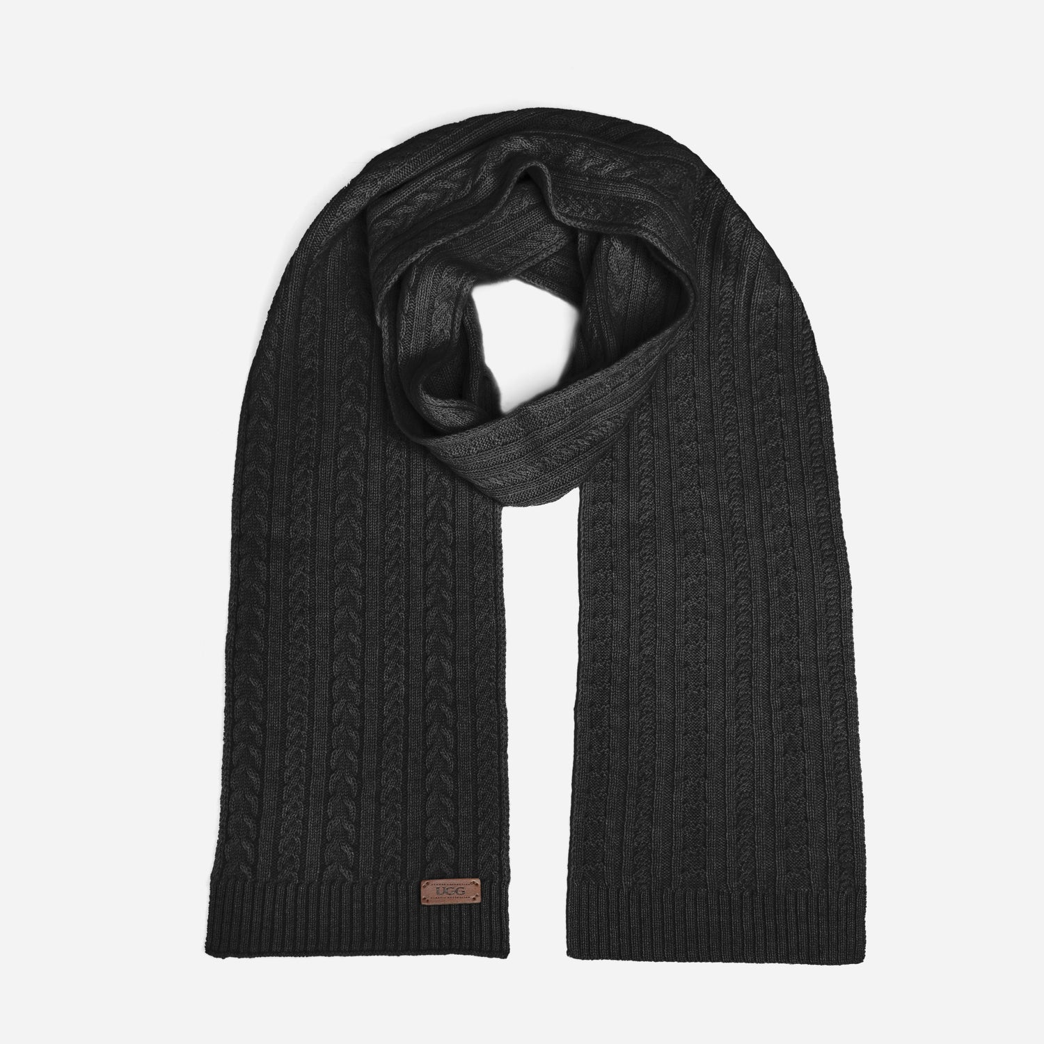 Ugg Cable Knit Pure Cashmere Scarf-PEROZ Accessories