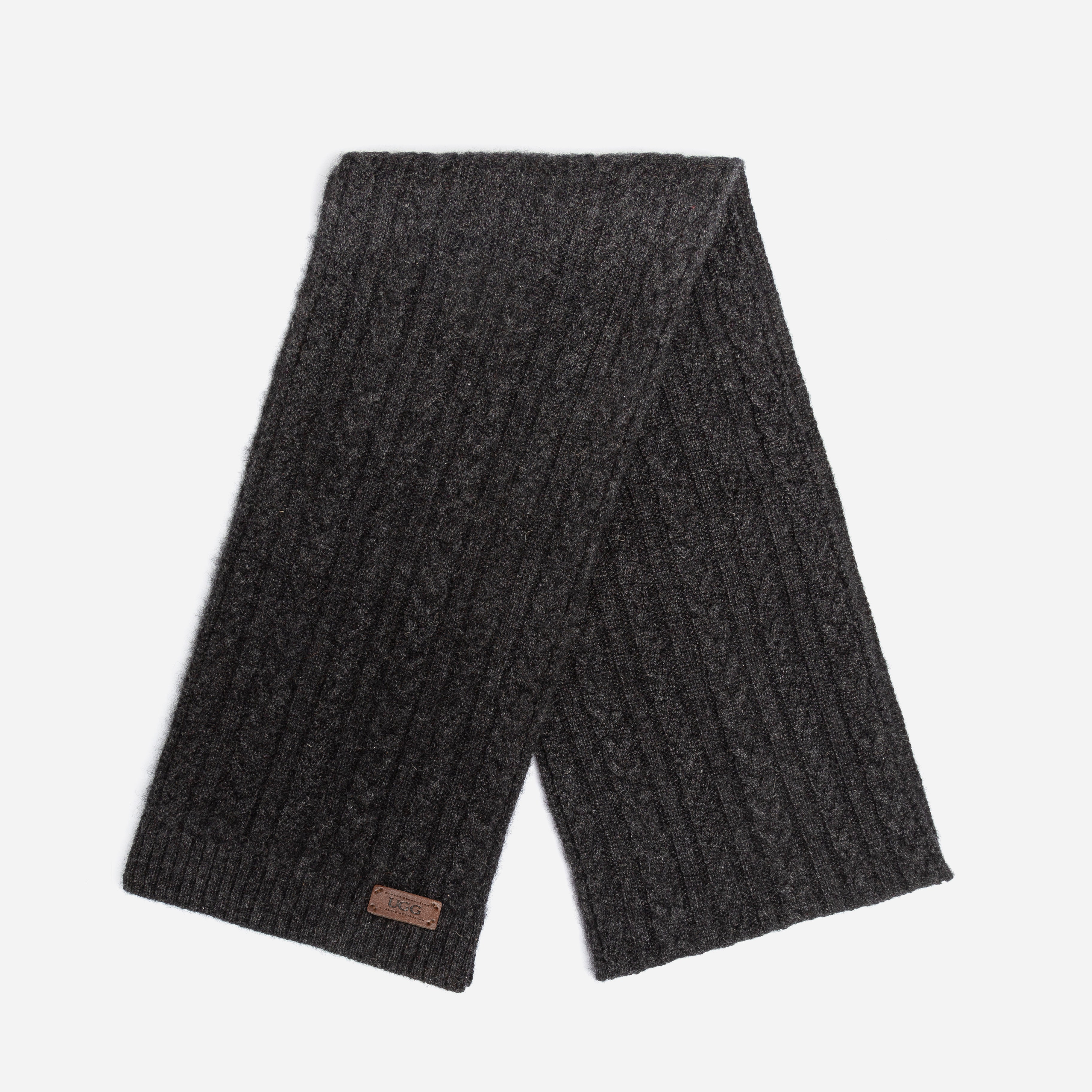 Ugg Cable Knit Pure Cashmere Scarf-PEROZ Accessories