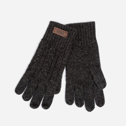 Ugg Cable Knit Pure Cashmere Touch Screen Gloves-PEROZ Accessories