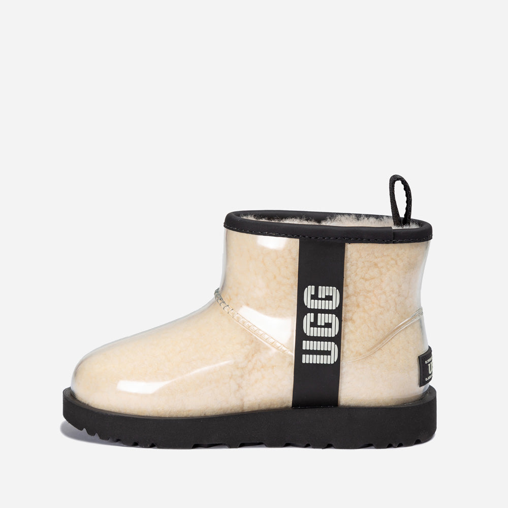 Ugg Classic Kids Clear Mini Boots (Waterproof) (Glow In Dark Logo)-KIDS UGG-PEROZ Accessories