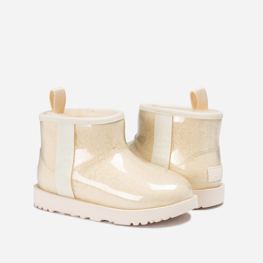 Ugg Classic Kids Clear Mini Boots (Waterproof) (Glow In Dark Logo)-KIDS UGG-PEROZ Accessories
