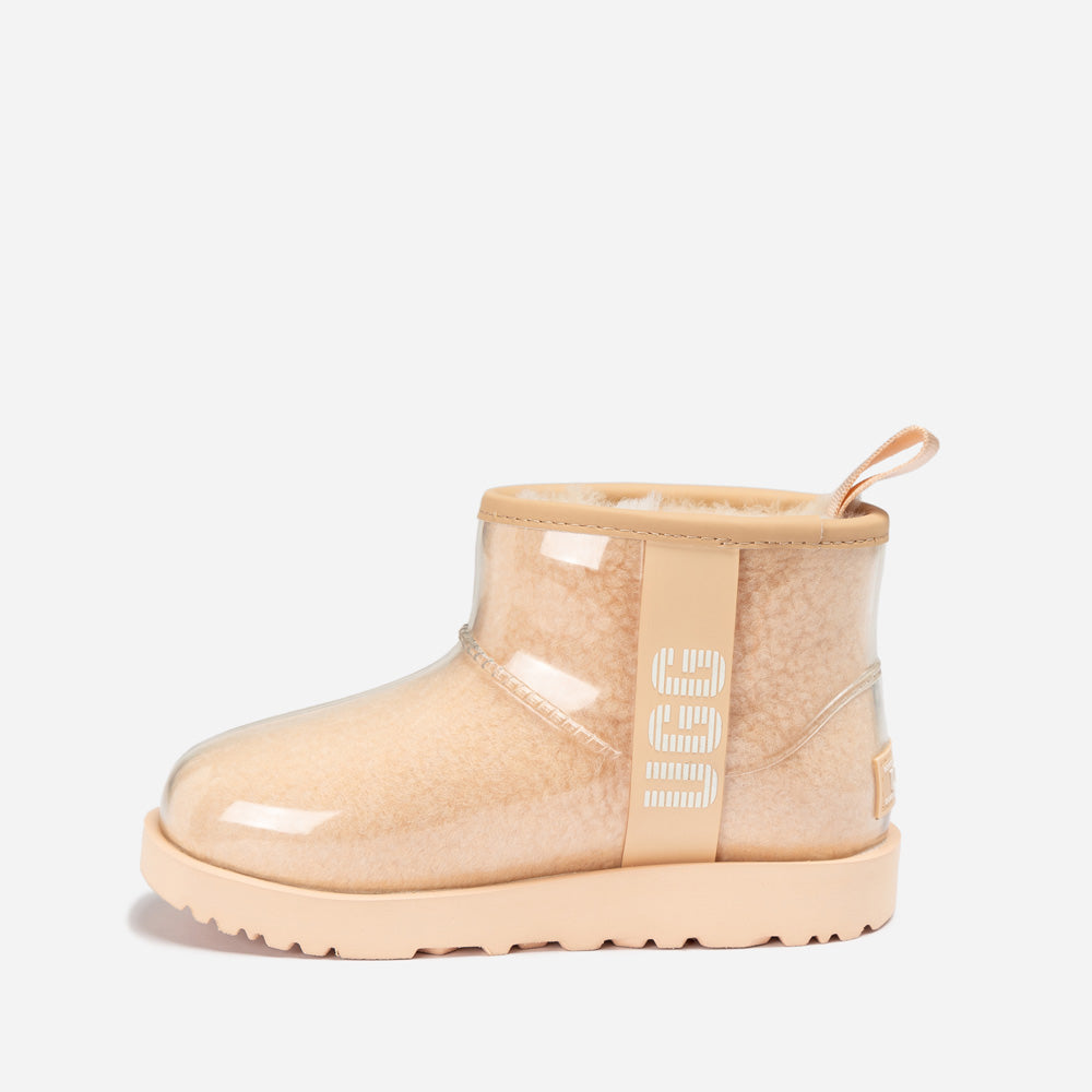 Ugg Classic Kids Clear Mini Boots (Waterproof) (Glow In Dark Logo)-KIDS UGG-PEROZ Accessories