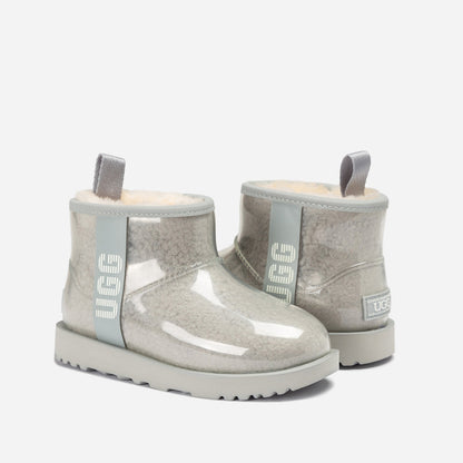 Ugg Classic Kids Clear Mini Boots (Waterproof) (Glow In Dark Logo)-KIDS UGG-PEROZ Accessories