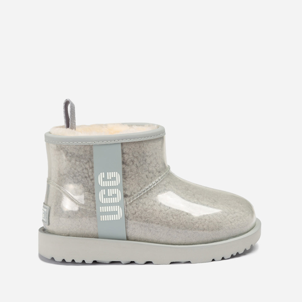 Ugg Classic Kids Clear Mini Boots (Waterproof) (Glow In Dark Logo)-KIDS UGG-PEROZ Accessories
