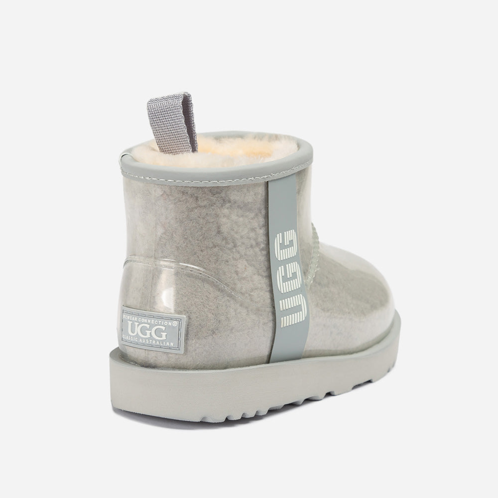 Ugg Classic Kids Clear Mini Boots (Waterproof) (Glow In Dark Logo)-KIDS UGG-PEROZ Accessories