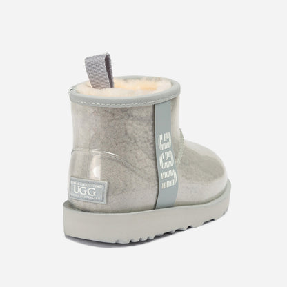 Ugg Classic Kids Clear Mini Boots (Waterproof) (Glow In Dark Logo)-KIDS UGG-PEROZ Accessories