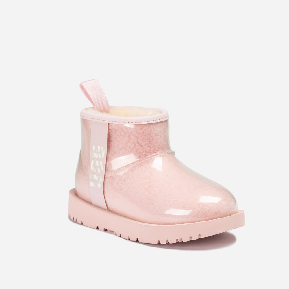 Ugg Classic Kids Clear Mini Boots (Waterproof) (Glow In Dark Logo)-KIDS UGG-PEROZ Accessories