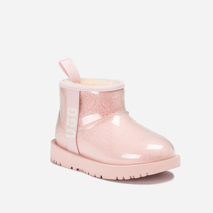 Ugg Classic Kids Clear Mini Boots (Waterproof) (Glow In Dark Logo)-KIDS UGG-PEROZ Accessories