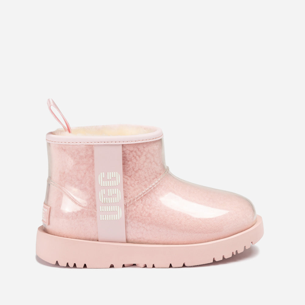Ugg Classic Kids Clear Mini Boots (Waterproof) (Glow In Dark Logo)-KIDS UGG-PEROZ Accessories