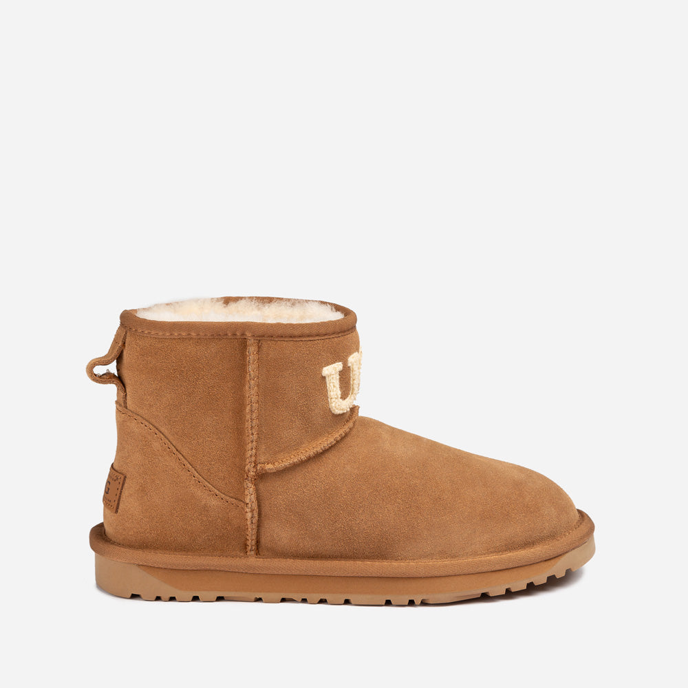 Ugg Classic Knit Logo Mini Boots (Water Resistant)-PEROZ Accessories