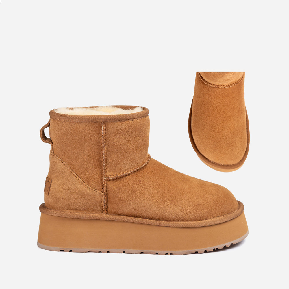 Ugg Classic Mini Platform Wild Cozy Boots-PEROZ Accessories