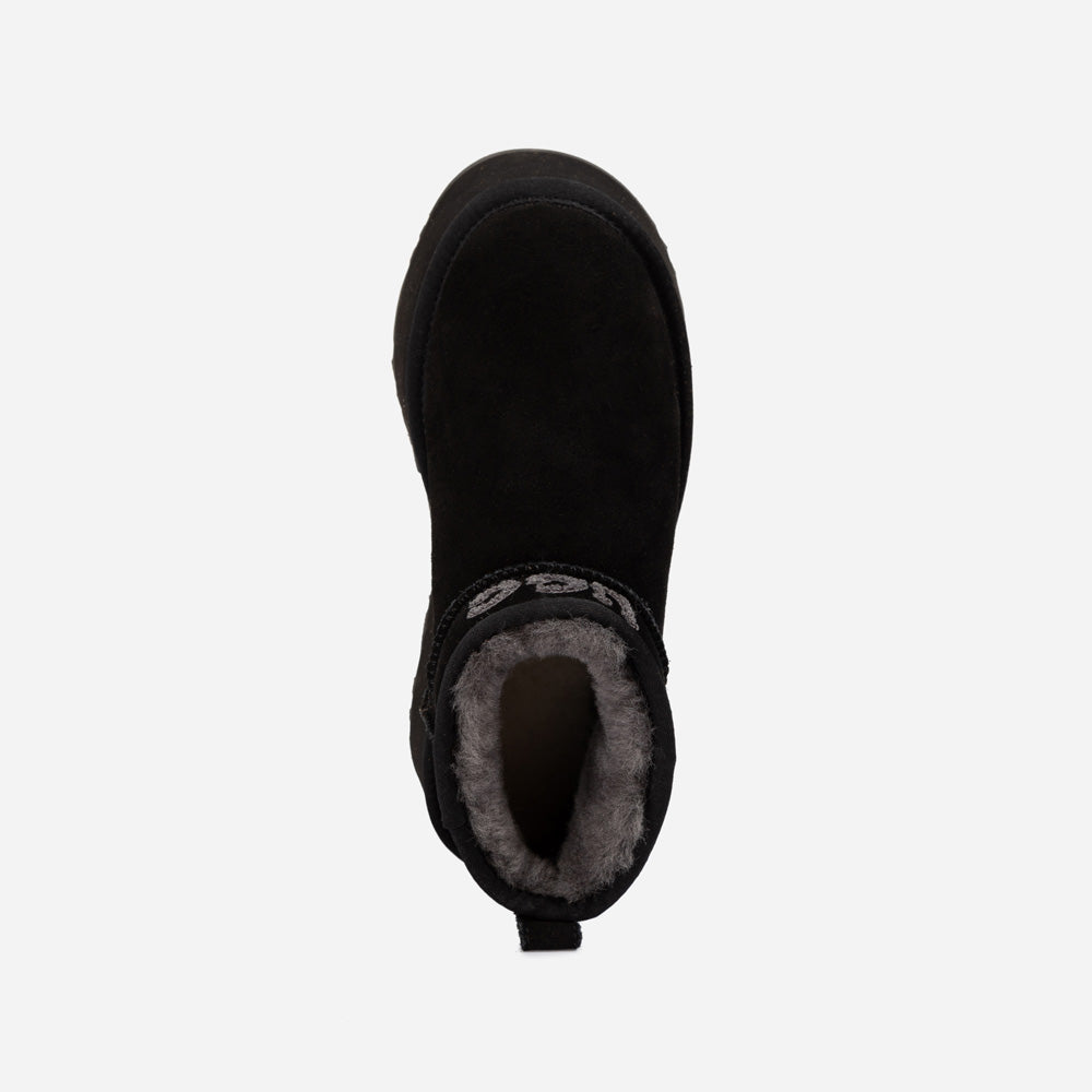 Ugg Classic Platform Knit Logo Ultra Mini Boots (Water Resistant) (5cm)-PEROZ Accessories