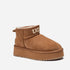 Ugg Classic Platform Knit Logo Ultra Mini Boots (Water Resistant)(4cm)-LADIES UGG-PEROZ Accessories