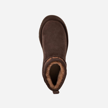 Ugg Classic Platform Knit Logo Ultra Mini Boots (Water Resistant)(4cm)-LADIES UGG-PEROZ Accessories