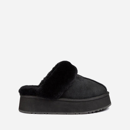 Ugg Coquette Platform Slipper (Elastic Logo &amp; Wool Strap) (Detachable Feature)-LADIES UGG-PEROZ Accessories