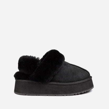 Ugg Coquette Platform Slipper (Elastic Logo &amp; Wool Strap) (Detachable Feature)-LADIES UGG-PEROZ Accessories