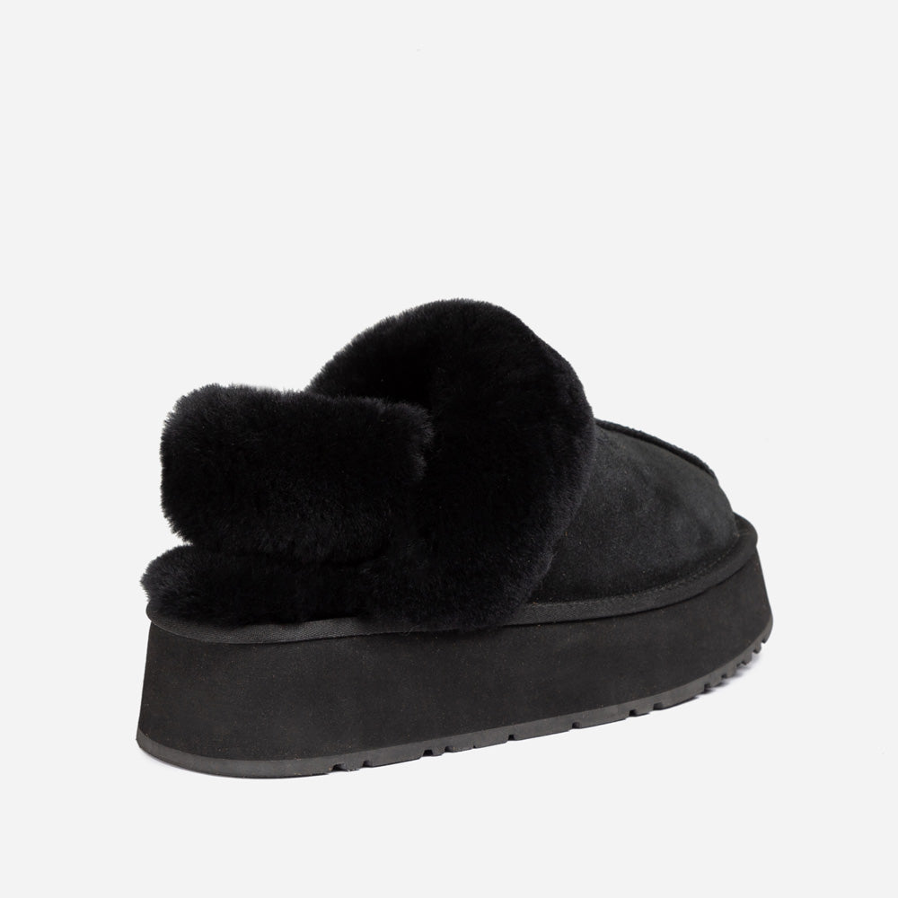 Ugg Coquette Platform Slipper (Elastic Logo &amp; Wool Strap) (Detachable Feature)-LADIES UGG-PEROZ Accessories