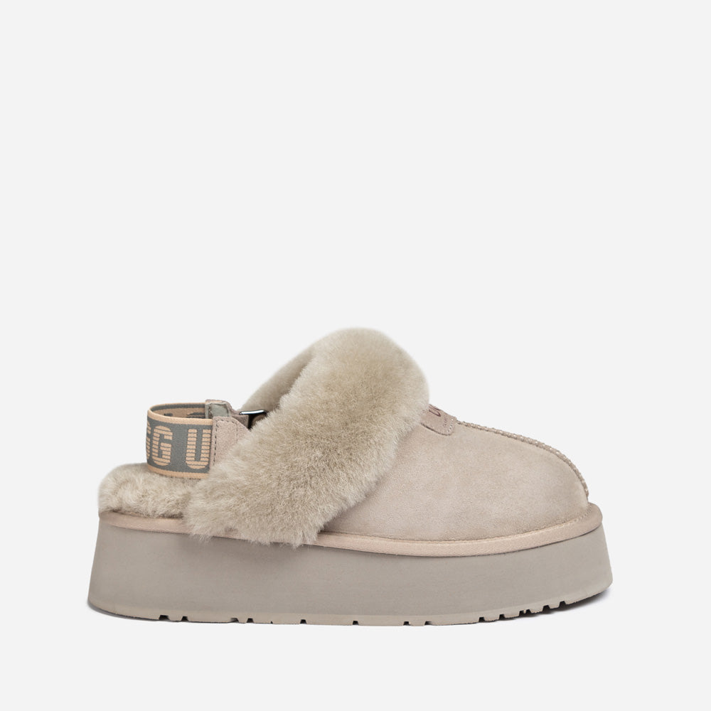Ugg Coquette Platform Slipper (Elastic Logo &amp; Wool Strap) (Detachable Feature)-LADIES UGG-PEROZ Accessories