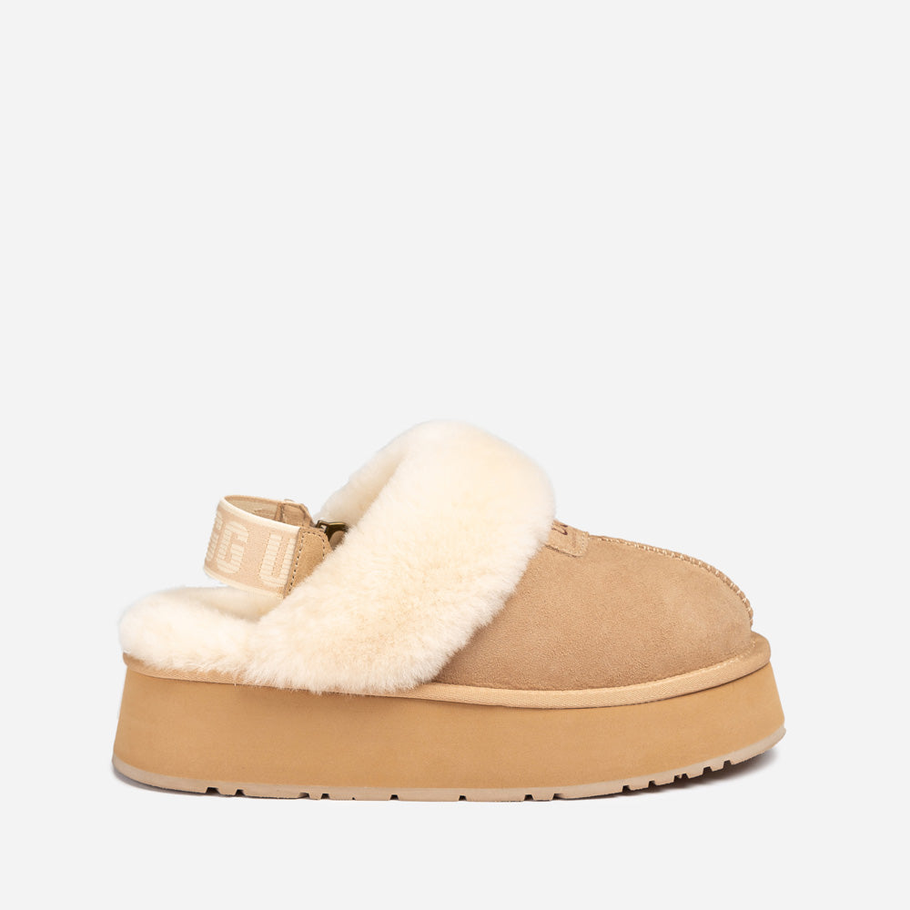 Ugg Coquette Platform Slipper (Elastic Logo &amp; Wool Strap) (Detachable Feature)-LADIES UGG-PEROZ Accessories