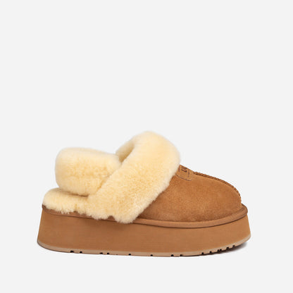 Ugg Coquette Platform Slipper (Elastic Logo &amp; Wool Strap) (Detachable Feature)-LADIES UGG-PEROZ Accessories