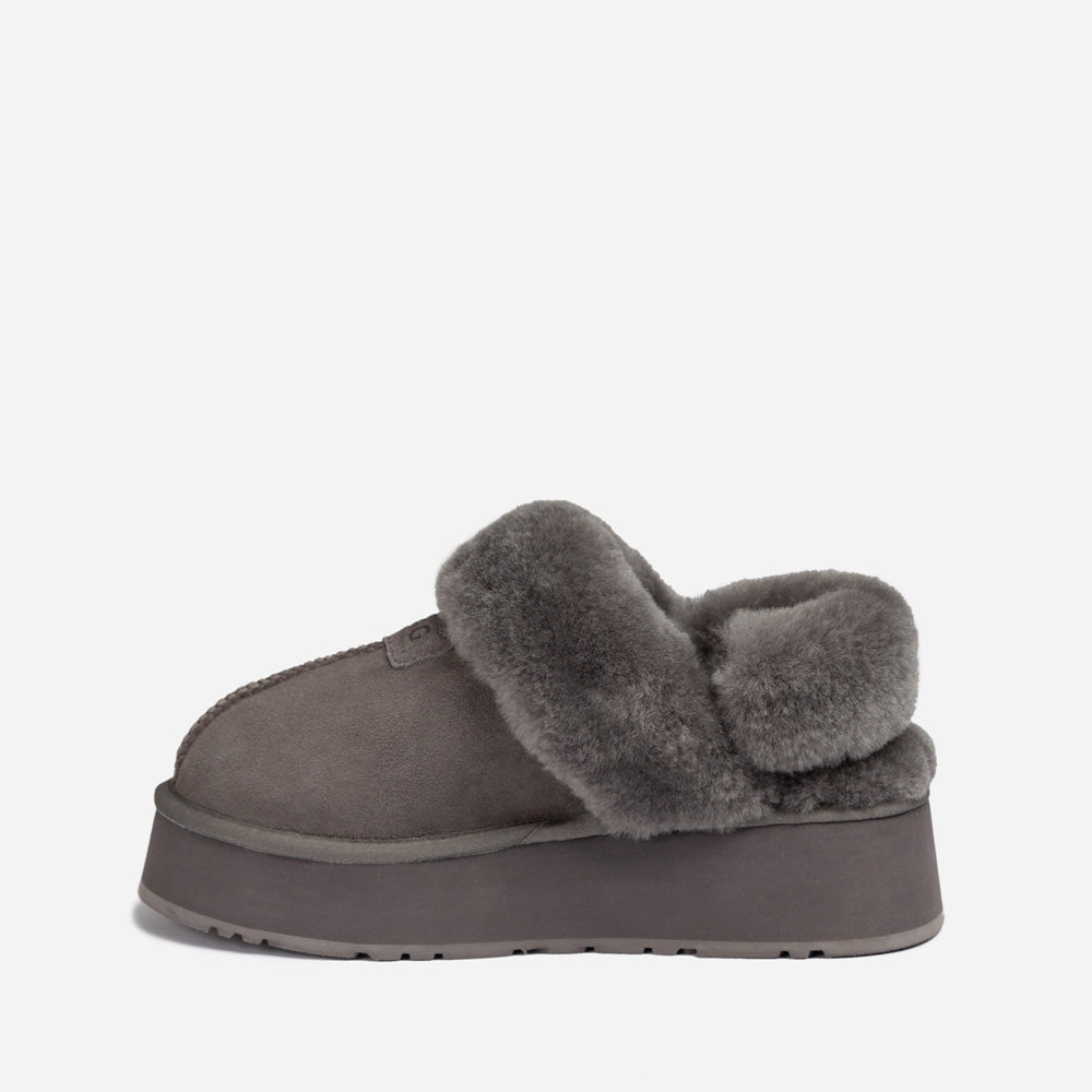 Ugg Coquette Platform Slipper (Elastic Logo &amp; Wool Strap) (Detachable Feature)-LADIES UGG-PEROZ Accessories