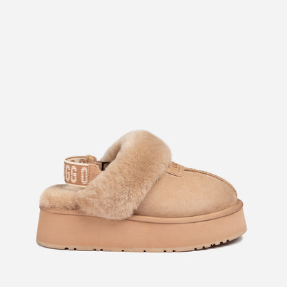 Ugg Coquette Platform Slipper (Elastic Logo &amp; Wool Strap) (Detachable Feature)-LADIES UGG-PEROZ Accessories